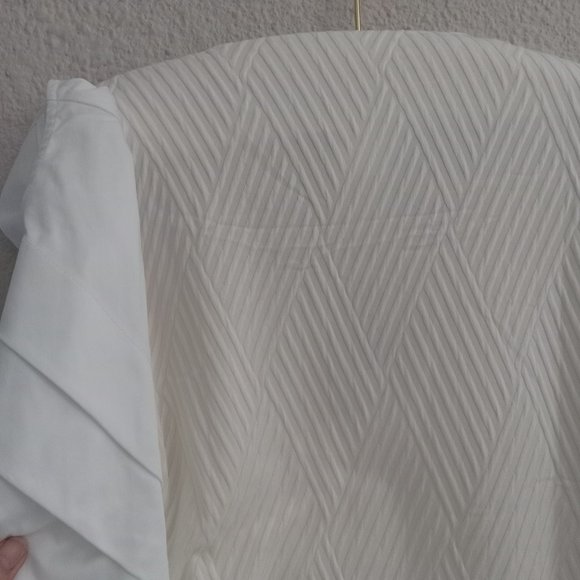 Nara Camicie Woman's White textured long sleeve shirt Italy size I ? - Picture 6 of 7